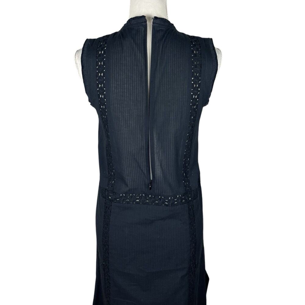 Sea New York Black Lace OVerlay Panel Maxi Dress Sleeveless Boho Minimalist Sz 2 - Picture 7 of 9